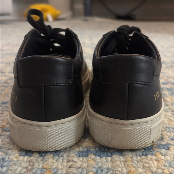 Women's Common Projects Original Achilles Leather Low-Top Sneakers Black - Picture 5 of 5